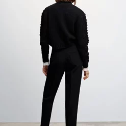 Mango Buttons Straight-Fit Trousers -Mango popular store mango 6720 1238836 2