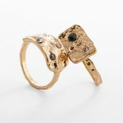 Mango Crystal Rings Set -Mango popular store mango 6724 3728836 2