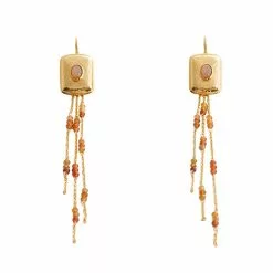 Mango Beaded Pendant Earrings