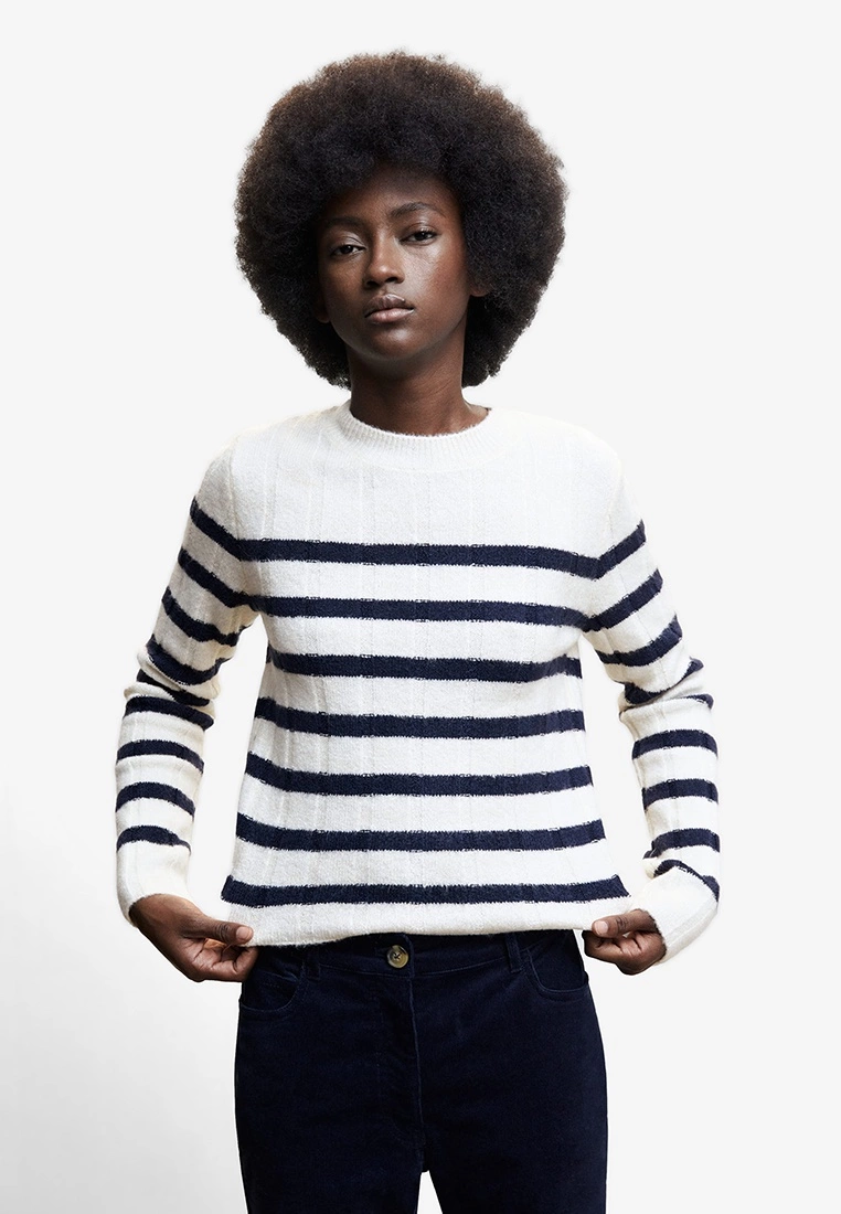 Mango Round-Neck Striped Sweater 3 Mango Round-Neck Striped Sweater