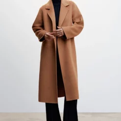 Mango Belt Handmade Coat -Mango popular store mango 6813 4277836 5