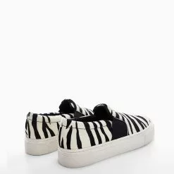 Mango Fur Leather Slip Ons -Mango popular store mango 6831 8628836 3