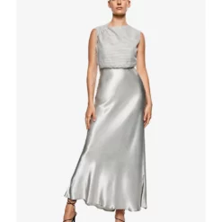 Mango Striped Satin Dress