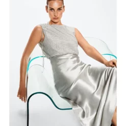 Mango Striped Satin Dress 12 Mango Striped Satin Dress -Mango popular store mango 6895 1355916 5