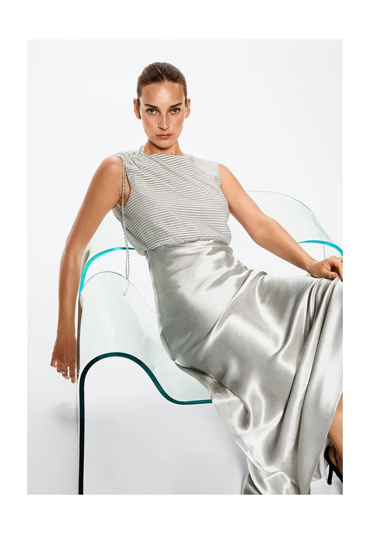 Mango Striped Satin Dress 7 Mango Striped Satin Dress - Image 5