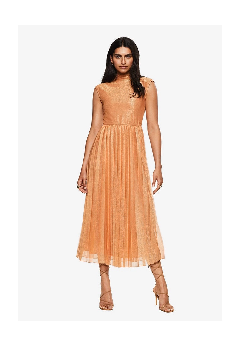 Mango Lurex Pleated Dress 3 Mango Lurex Pleated Dress