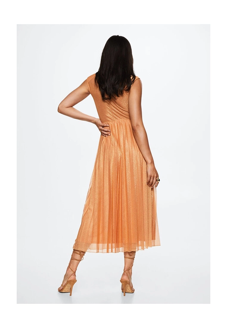 Mango Lurex Pleated Dress 4 Mango Lurex Pleated Dress - Image 2
