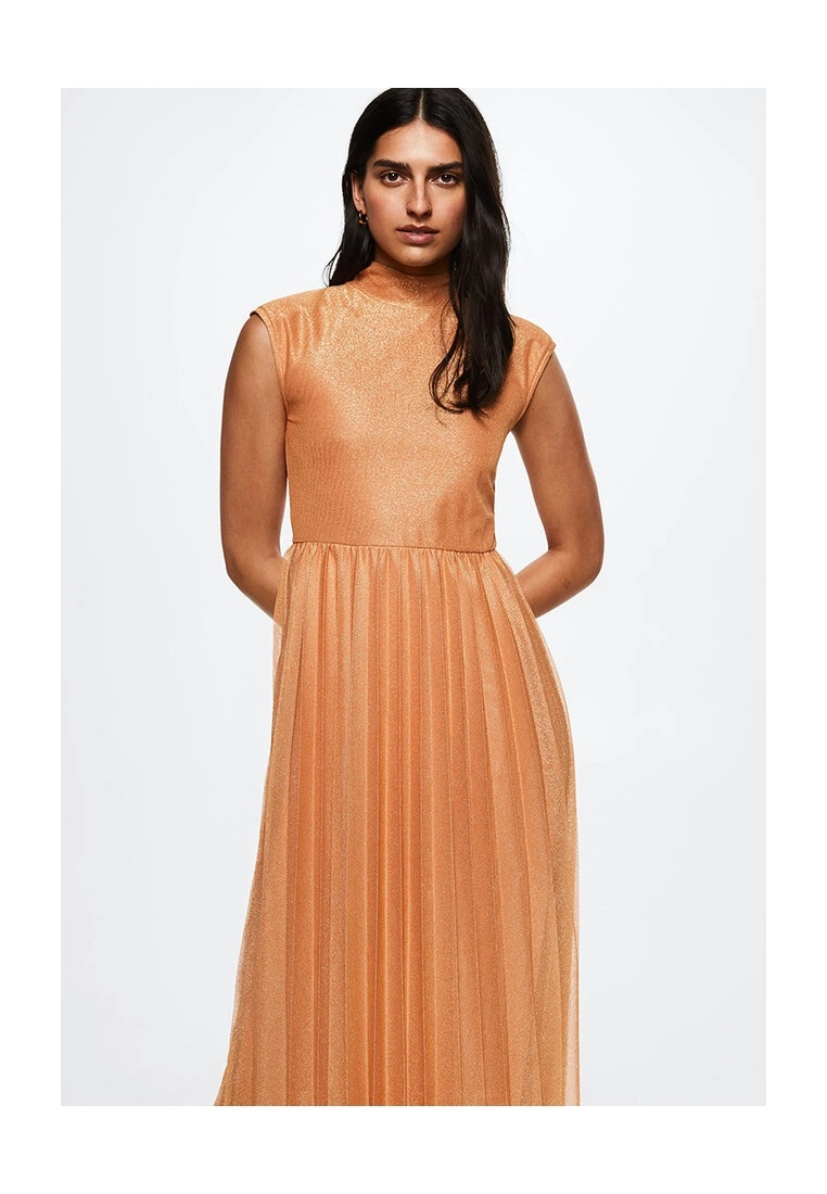 Mango Lurex Pleated Dress 6 Mango Lurex Pleated Dress - Image 4