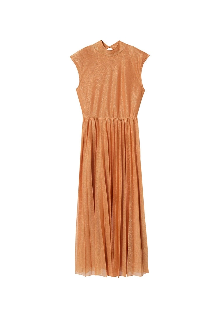 Mango Lurex Pleated Dress 8 Mango Lurex Pleated Dress - Image 6