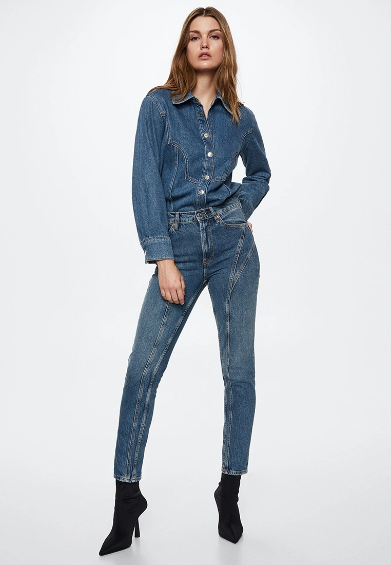 Mango Decorative Seam Jeans 7 Mango Decorative Seam Jeans - Image 5