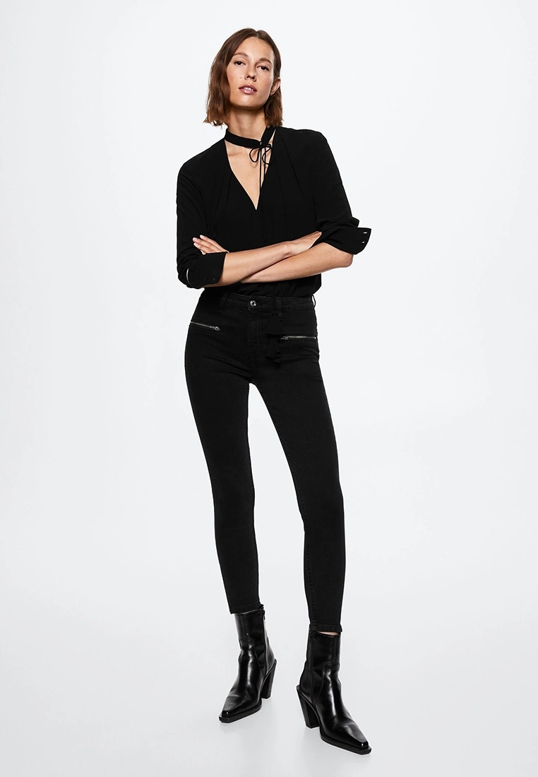 Mango Biker Style Skinny Jeans 7 Mango Biker Style Skinny Jeans - Image 5