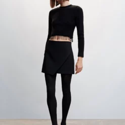 Mango Beaded Ribbed Sweater -Mango popular store mango 6999 1617336 4