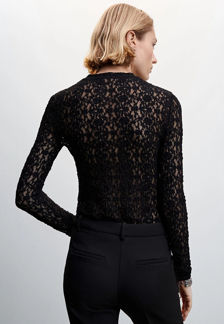 Mango Semi Transparent Embroidered Top 4 Mango Semi Transparent Embroidered Top - Image 2