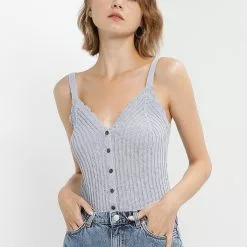 Mango Ribbed Knit Top