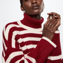 Mango Striped Turtleneck Sweater -Mango popular store mango 7012 3417336 4