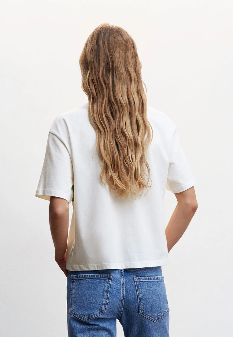 Mango Embroidered Printed T-Shirt 4 Mango Embroidered Printed T-Shirt - Image 2
