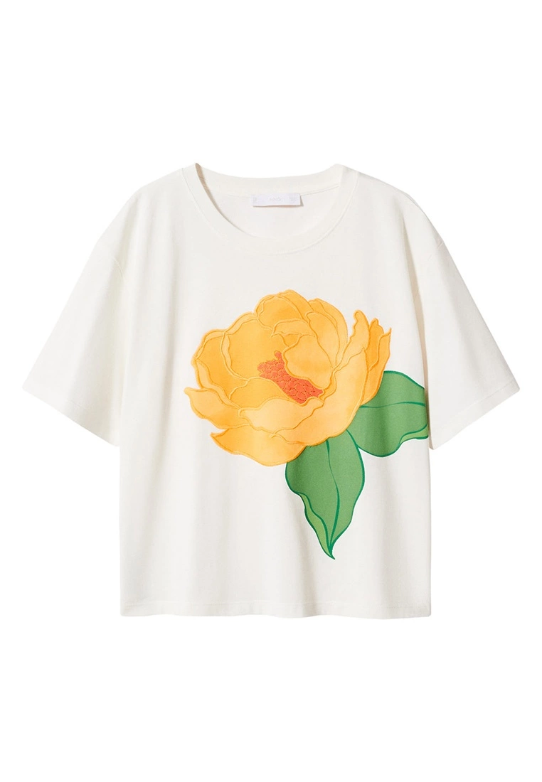 Mango Embroidered Printed T-Shirt 8 Mango Embroidered Printed T-Shirt - Image 6