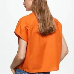 Mango Cropped Cotton Shirt 8 Mango Cropped Cotton Shirt -Mango popular store mango 7019 4636336 2