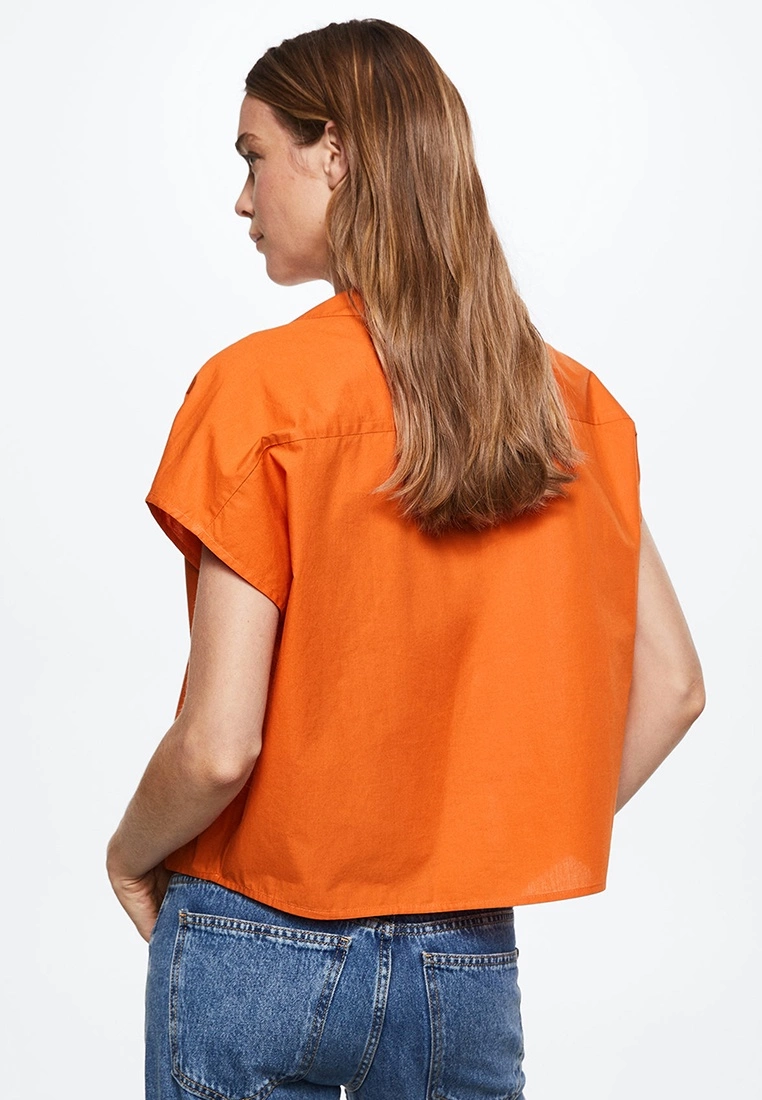 Mango Cropped Cotton Shirt 4 Mango Cropped Cotton Shirt - Image 2