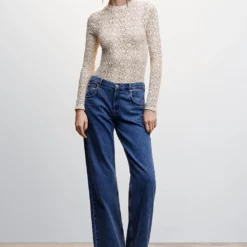 Mango Semi Transparent Embroidered Top -Mango popular store mango 7024 2916536 4