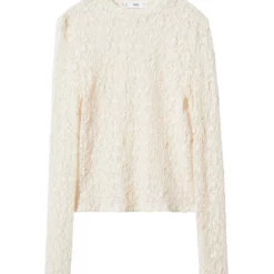 Mango Semi Transparent Embroidered Top -Mango popular store mango 7025 2916536 5