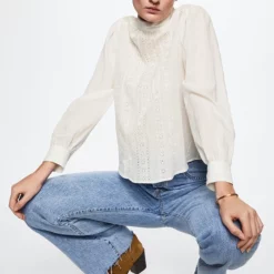 Mango Decorative Embroidery Blouse 13 Mango Decorative Embroidery Blouse -Mango popular store mango 7027 5736336 4