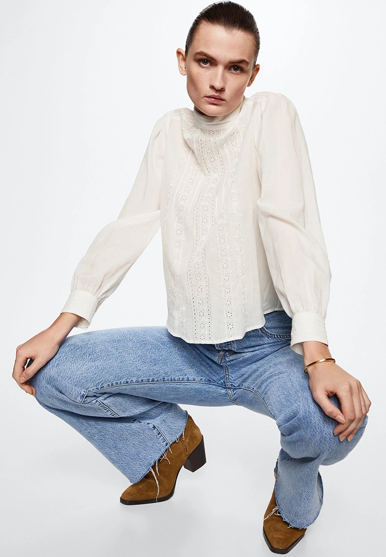 Mango Decorative Embroidery Blouse 6 Mango Decorative Embroidery Blouse - Image 4