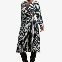 Mango Striped Midi Dress