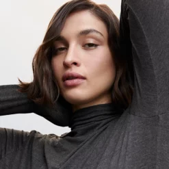 Mango Turtleneck Long-Sleeved T-Shirt -Mango popular store mango 7033 1077836 7