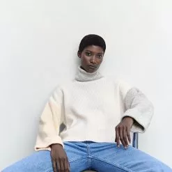 Mango Combined Panel Knit Sweater -Mango popular store mango 7034 7287836 4