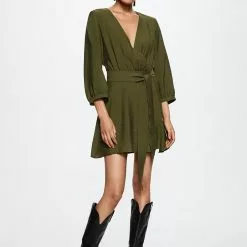 Mango Belt Satin Dress -Mango popular store mango 7038 4526336 5