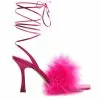 Mango Feather Details Stiletto Heels