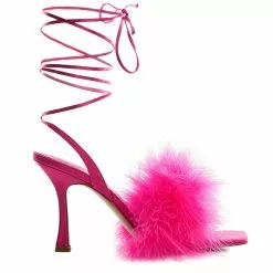 Mango Feather Details Stiletto Heels