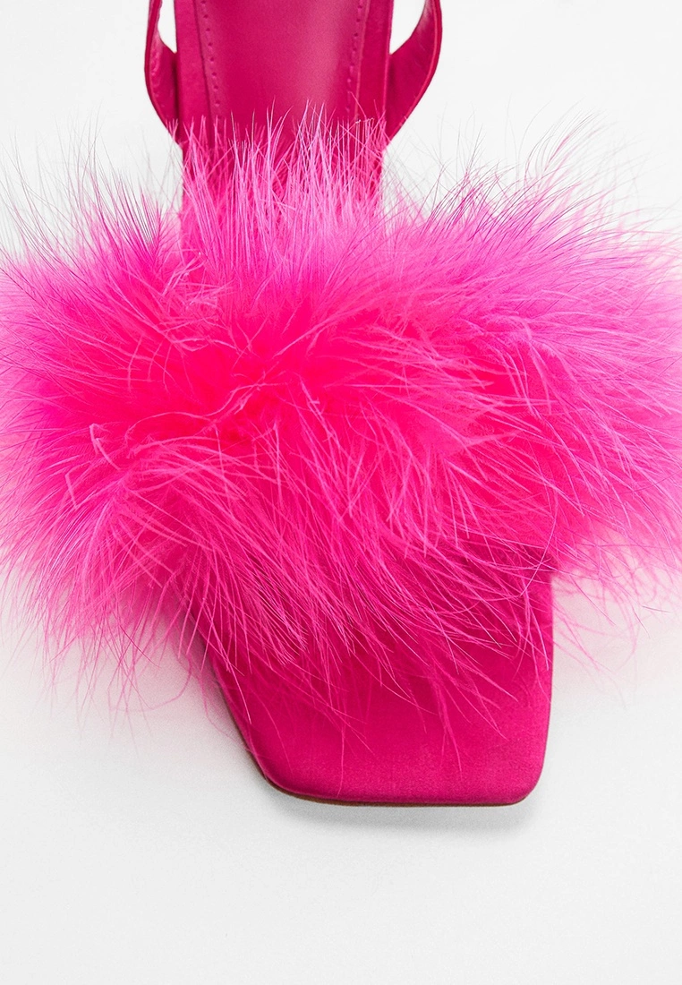 Mango Feather Details Stiletto Heels 6 Mango Feather Details Stiletto Heels - Image 4