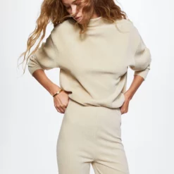 Mango Corduroy Trousers With Elastic Waist -Mango popular store mango 7045 0836336 4