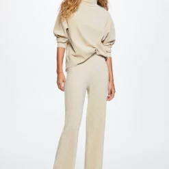 Mango Corduroy Trousers With Elastic Waist -Mango popular store mango 7045 0836336 5