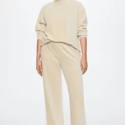 Mango Corduroy Trousers With Elastic Waist -Mango popular store mango 7046 0836336 7