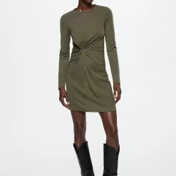 Mango Ribbed Knot Dress 14 Mango Ribbed Knot Dress -Mango popular store mango 7053 5816336 6