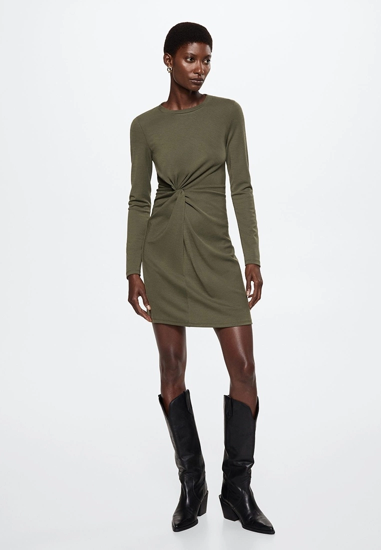 Mango Ribbed Knot Dress 8 Mango Ribbed Knot Dress - Image 6