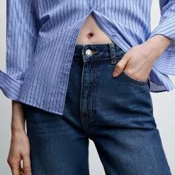 Mango Wide Leg Mid-Rise Jeans -Mango popular store mango 7056 0781046 4