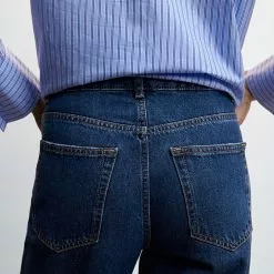 Mango Wide Leg Mid-Rise Jeans -Mango popular store mango 7057 0781046 5