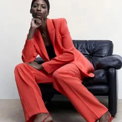 Mango Wide Leg Suit Trousers 12 Mango Wide Leg Suit Trousers -Mango popular store mango 7059 0091046 4