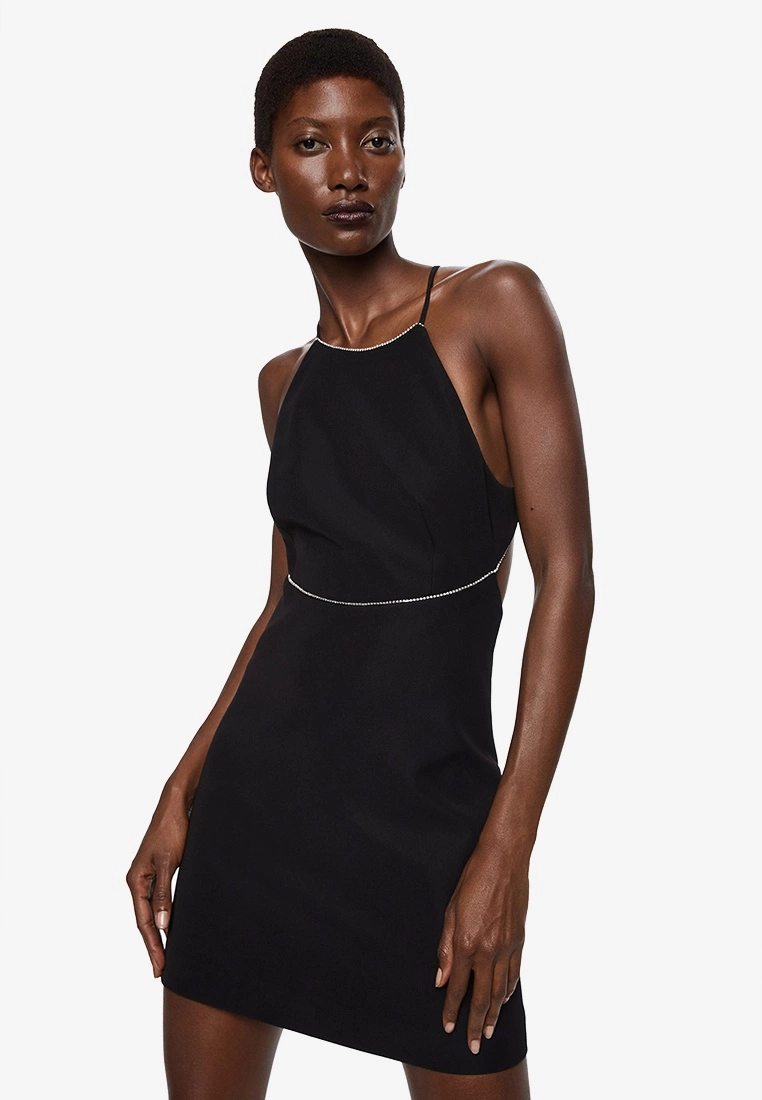 Mango Open Back Rhinestone Dress 3 Mango Open Back Rhinestone Dress