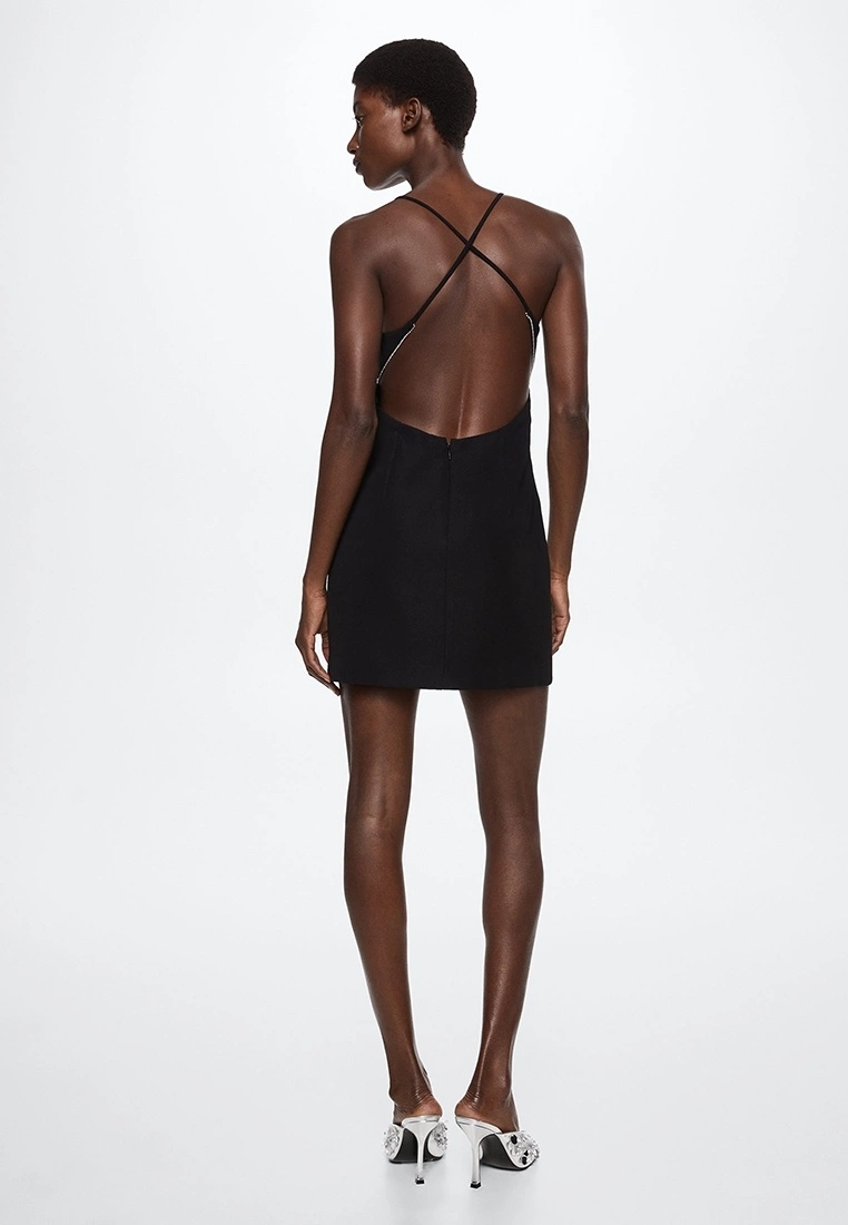 Mango Open Back Rhinestone Dress 7 Mango Open Back Rhinestone Dress - Image 5