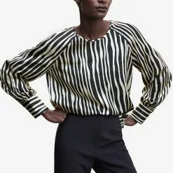 Mango Animal Print Blouse