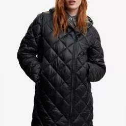 Mango Hood Quilted Coat
