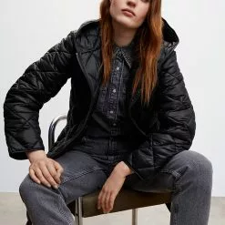 Mango Hood Quilted Coat -Mango popular store mango 7092 7981046 4