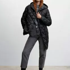 Mango Hood Quilted Coat -Mango popular store mango 7093 7981046 6