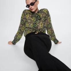 Mango Flowy Printed Blouse 12 Mango Flowy Printed Blouse -Mango popular store mango 7104 0826336 3