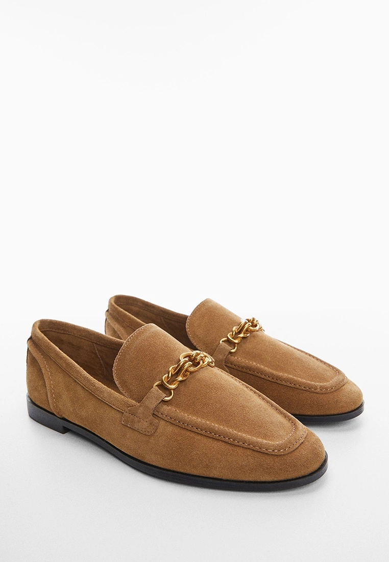 Mango Leather Loafers With Chain 4 Mango Leather Loafers With Chain - Image 2